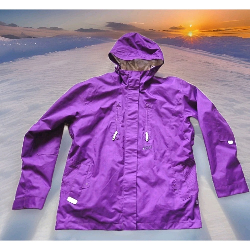 Special Blend‎ Snowboard Jacket Women Large Purple Excellent Hooded Winter Coat